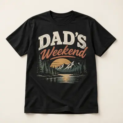 Dad’s Weekend Crew Tee — main — AI design mockup